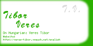 tibor veres business card